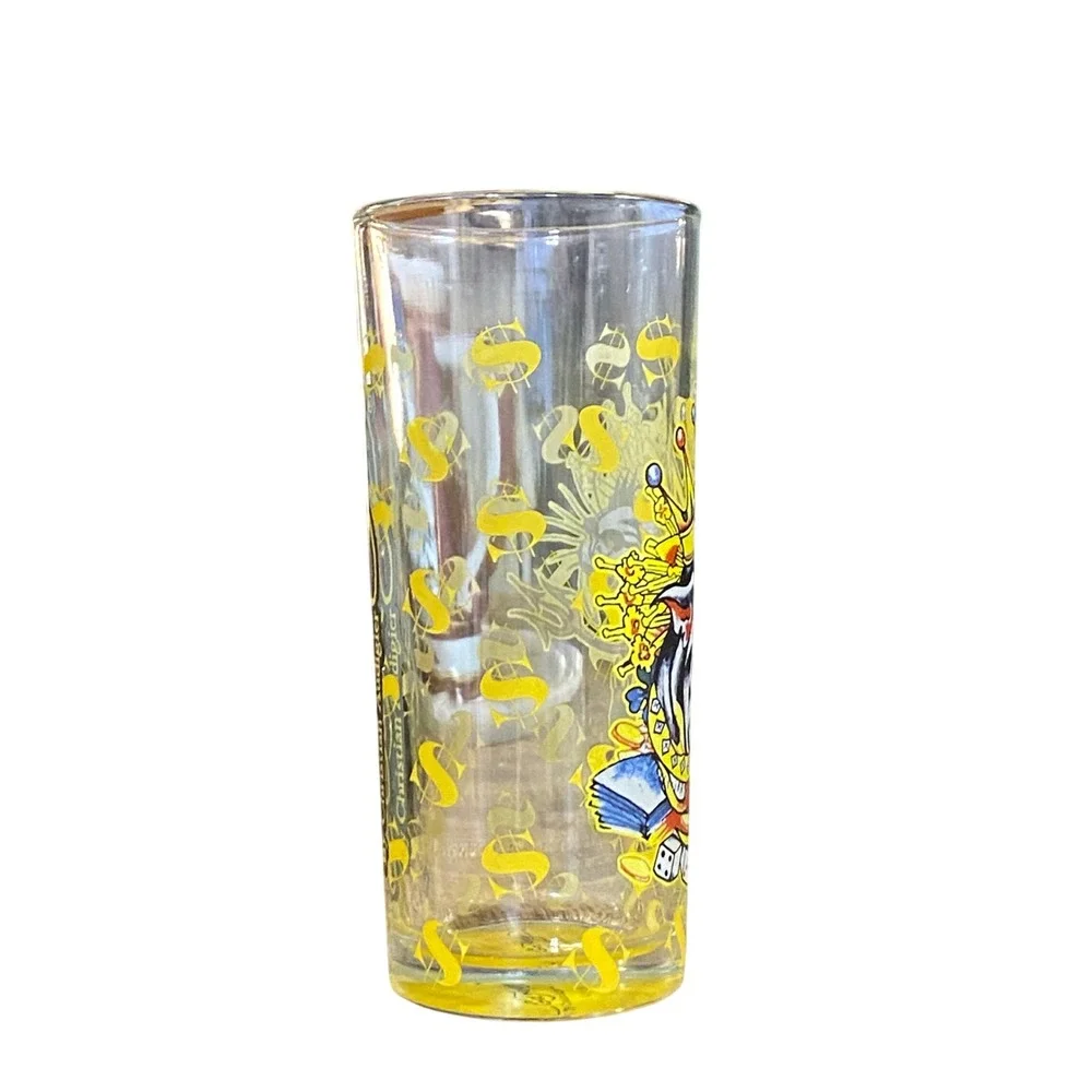 Vintage Ed Hardy Christian Audigier Panther Tattoo Pint Glass Las Vegas $$$ Y2K‎